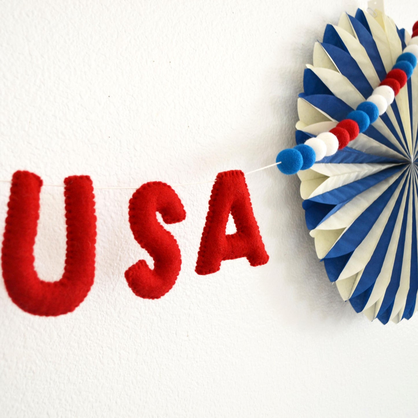 4th of July Felt Banner - USA