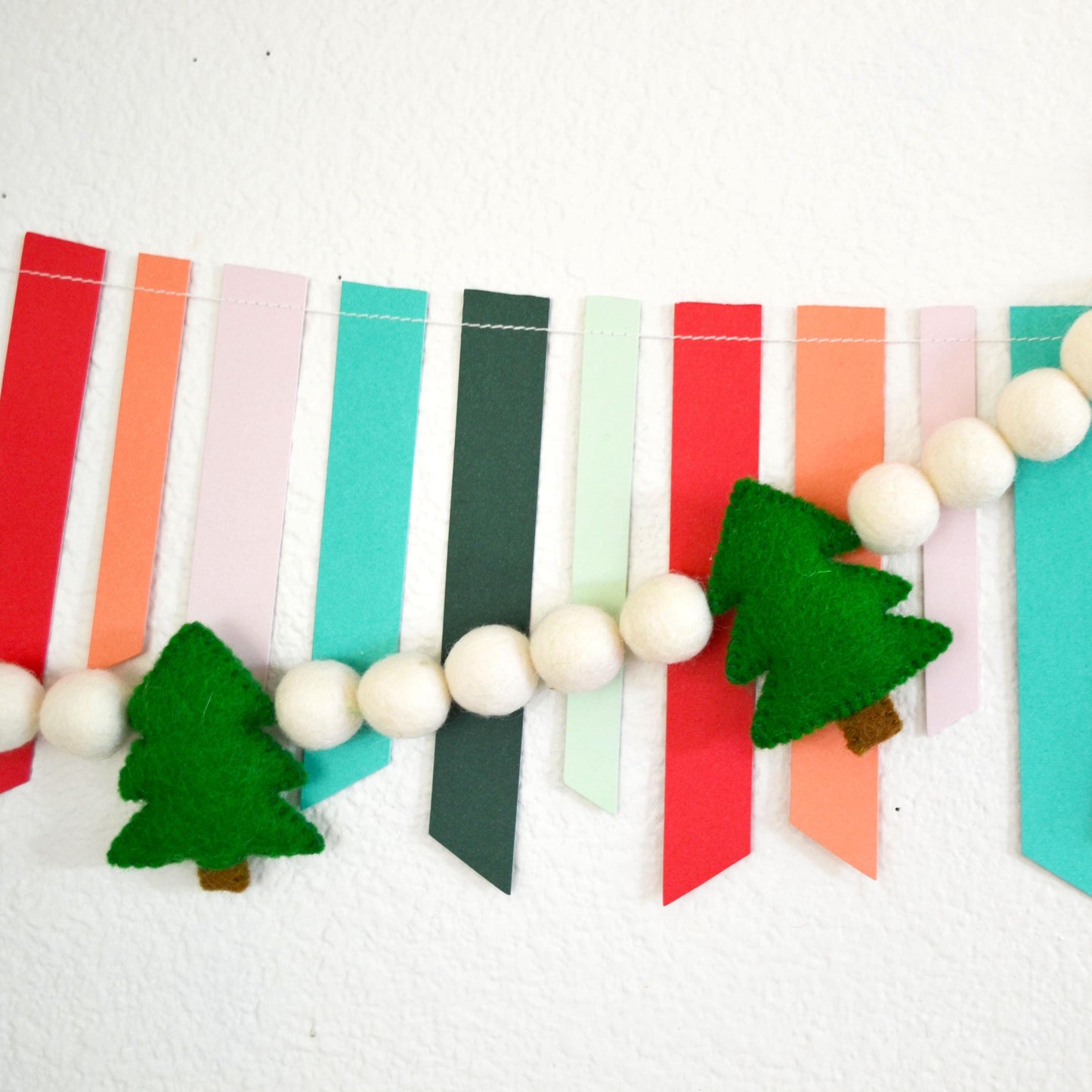 Christmas Felt Garland - Christmas Trees