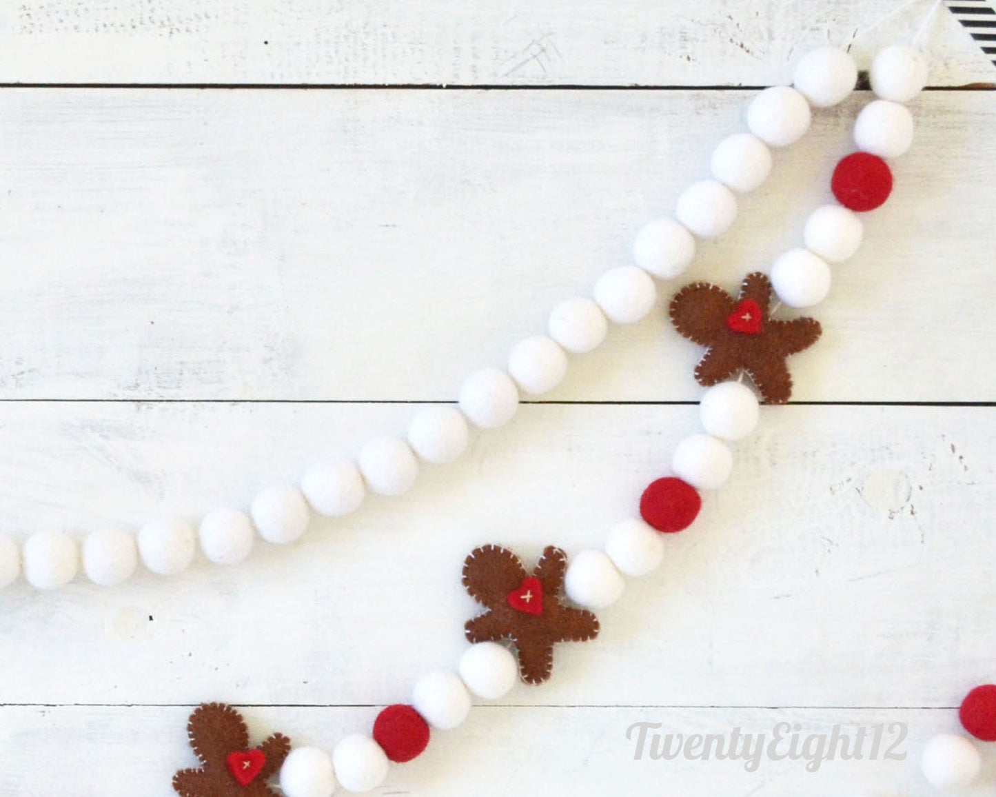 Christmas Felt Garland - Gingerbread