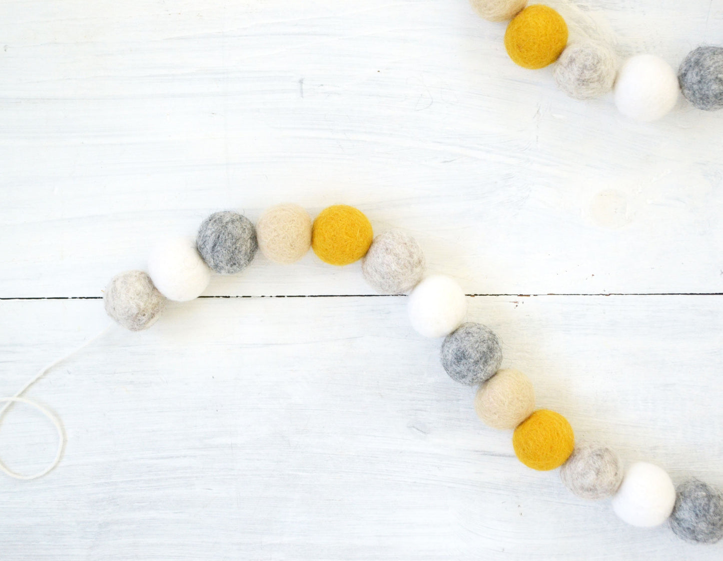 Felt Ball Garland -Felt Garland, Fall Garland, Fall Banner, Neutral Felt Garland, Felt Balls, Neutral Fall Decor, Neutral Felt Balls, Fall