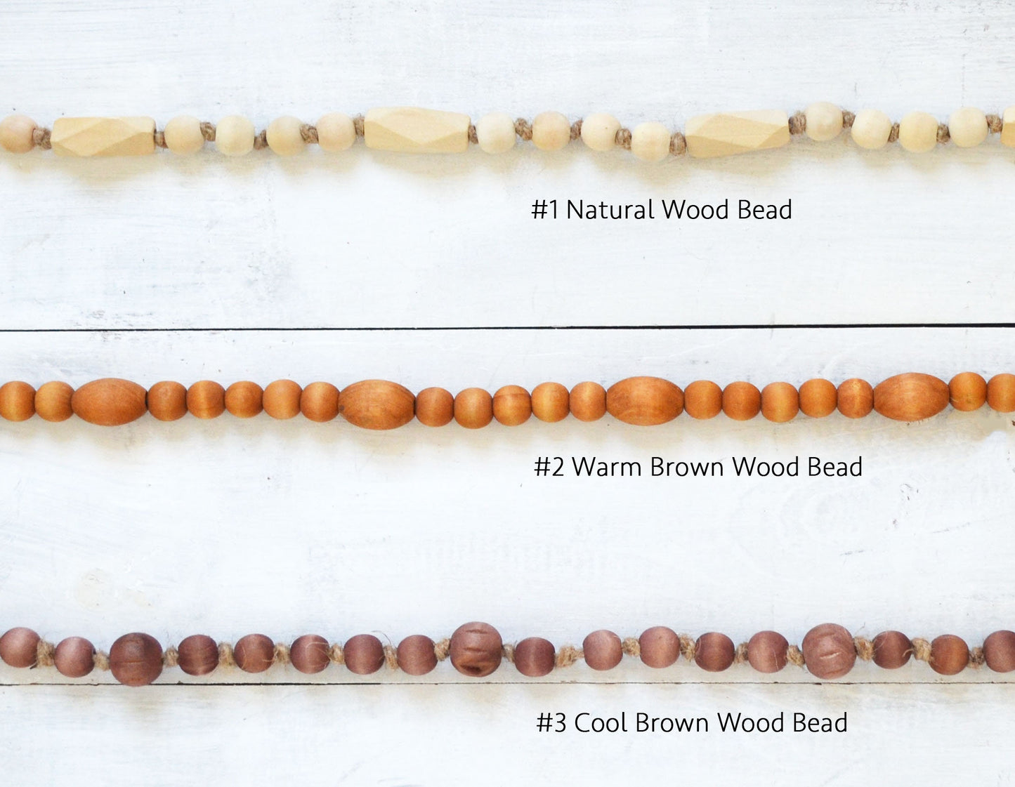 Wood Bead Garland - Christmas Tree Wood Garland, Wood Garland, Wood Bead Strand, Farmhouse Wood Garland, Farmhouse Decor, Christmas Garland