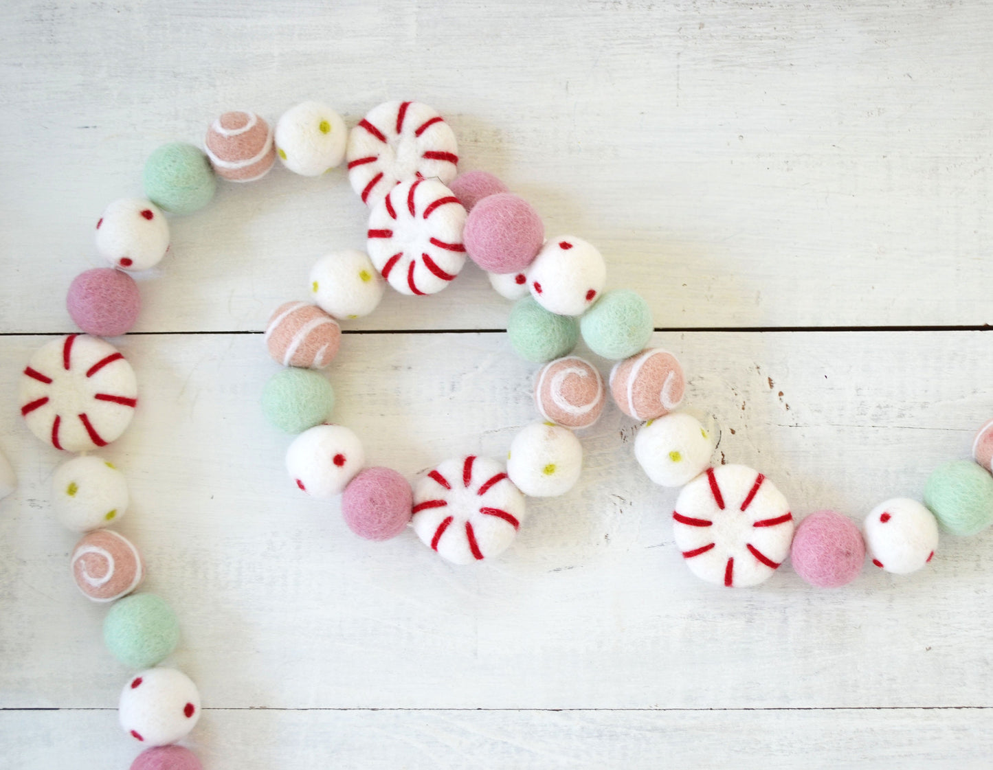 Christmas Felt Garland - Peppermints