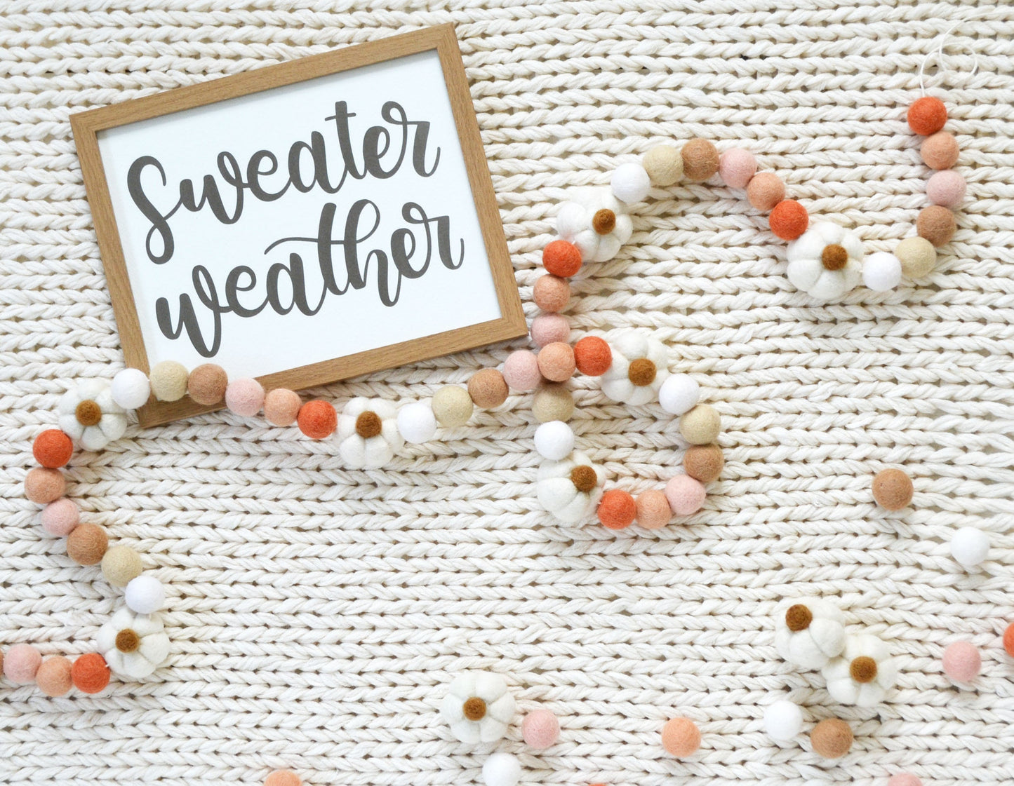 Fall Garland - Pumpkin Garland, Thanksgiving Felt Garland, Pumpkin Decor, Pumpkin, Pumpkin Spice, Felt Pumpkin, Fall Decor, Fall