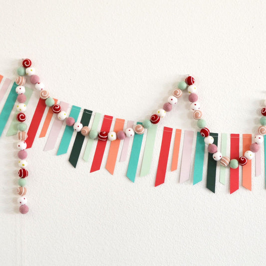 Christmas Felt Ball Garland