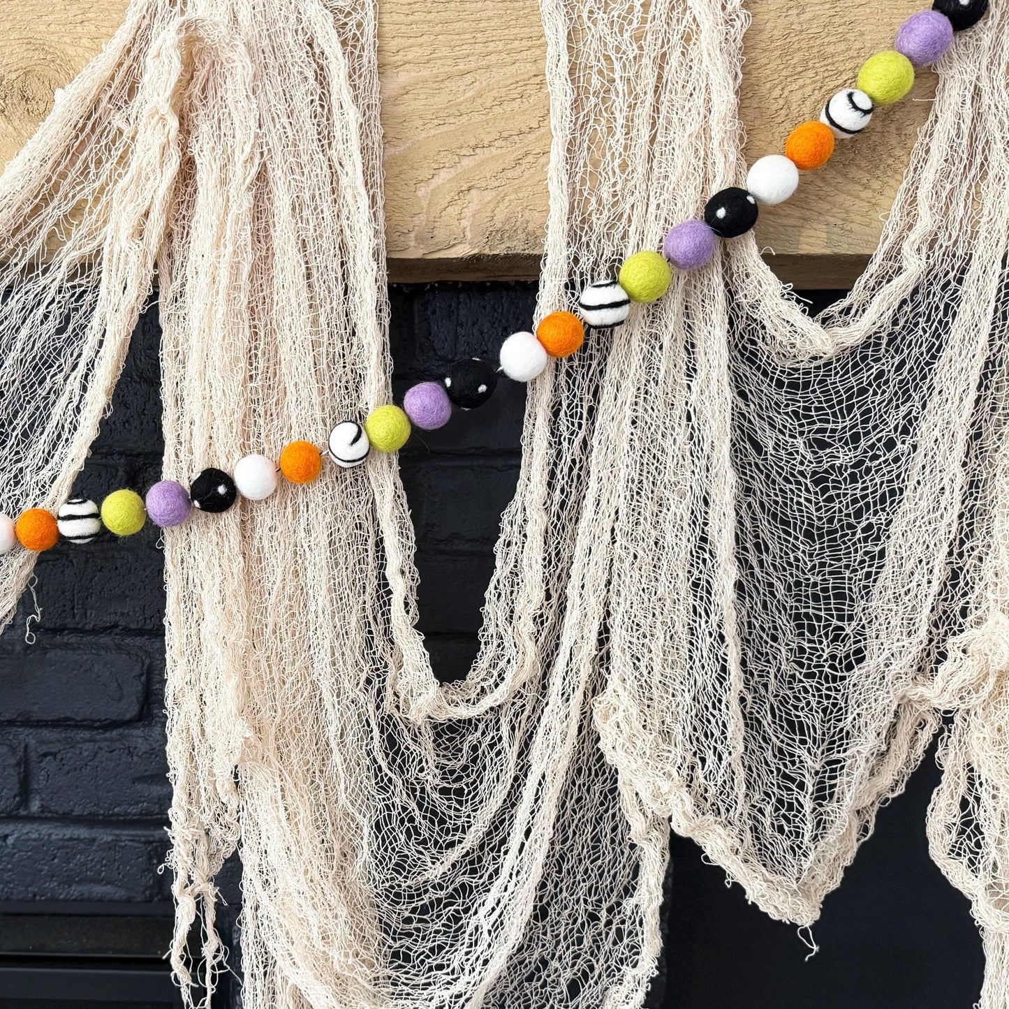 Halloween Felt Ball Garland