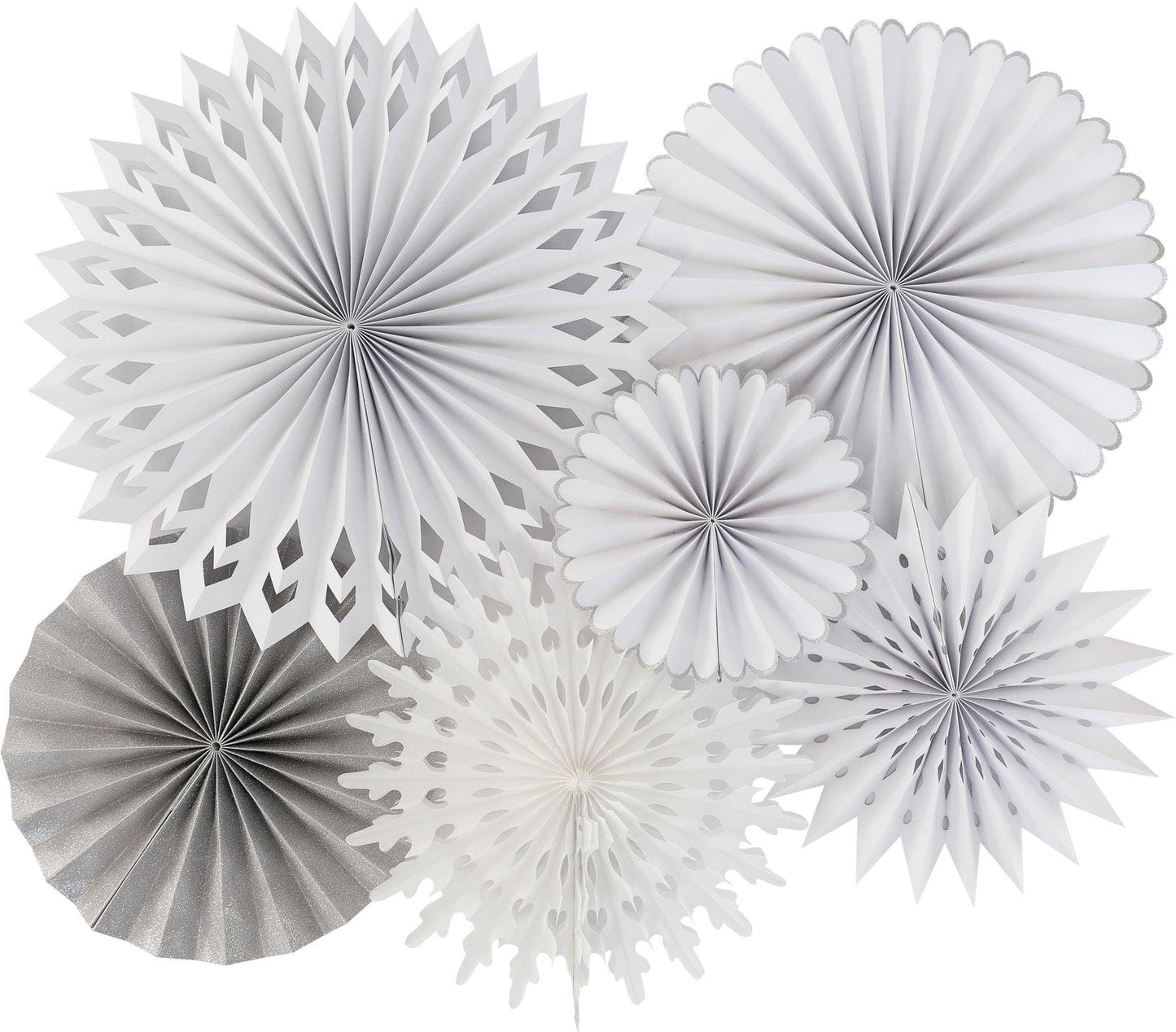 White Paper Party Fans | Party Decor | Birthday Party Decor | Party Decoration | Party Backdrop | Winter Wonderland | Holiday Party Decor