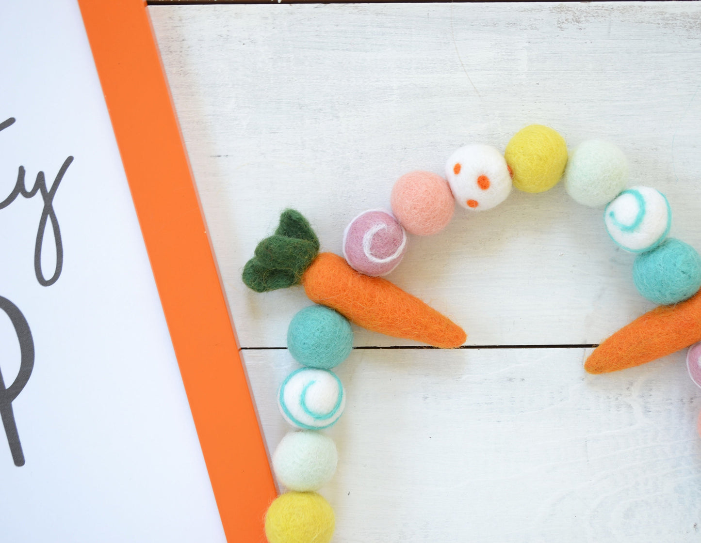 Easter Felt Garland - Carrots