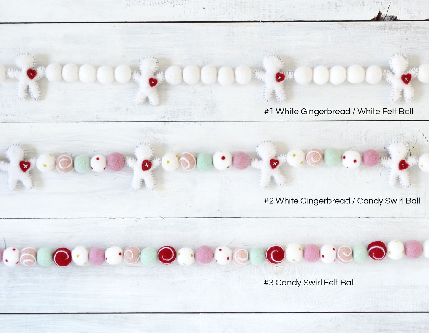 Christmas Felt Garland - Gingerbread