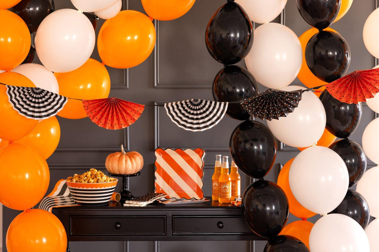 Halloween Paper Fan Bunting Banner