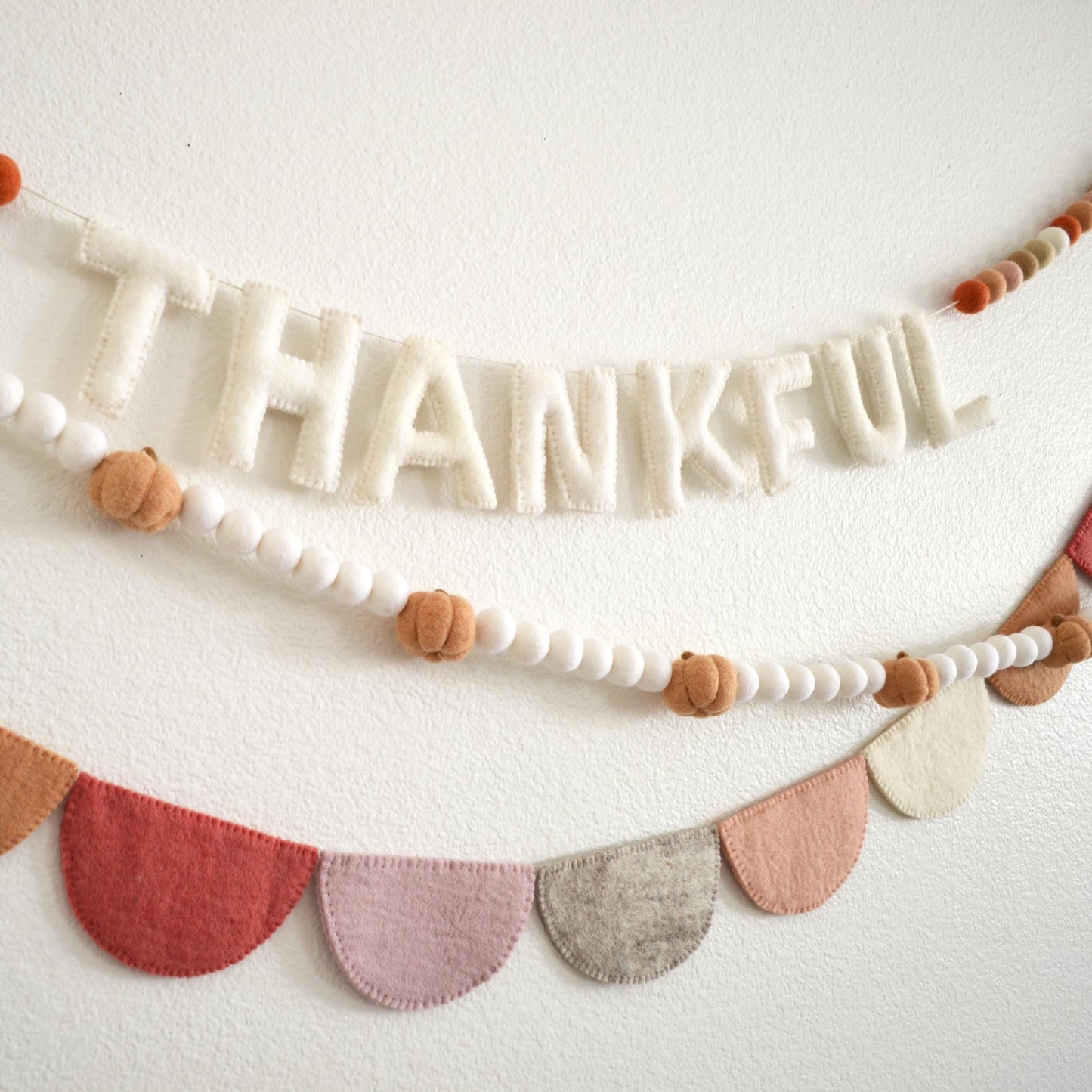 Thanksgiving Garland - Thankful, Fall Garland, Fall Decor, Fall Sign, Fall Felt Garland, Thanksgiving Felt Garland, Thanksgiving Decor