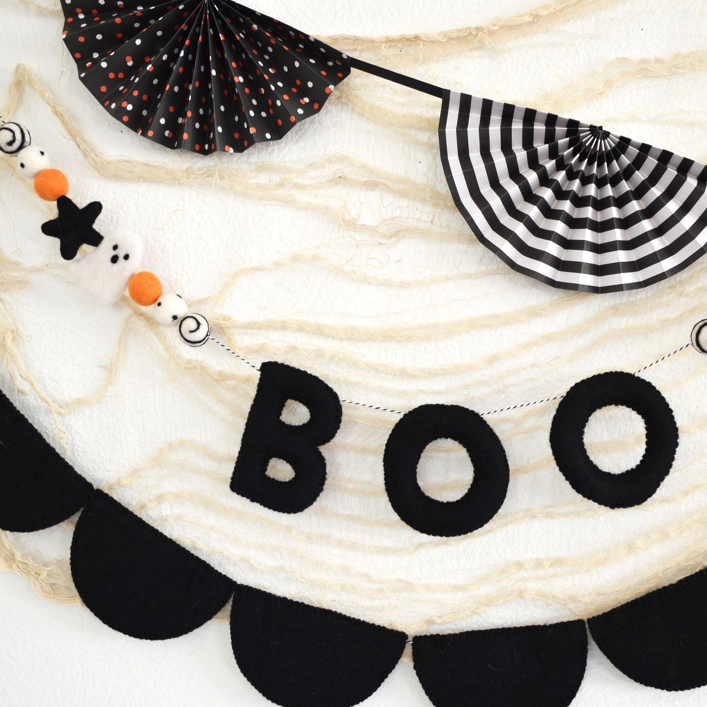 Halloween BOO Banner | Felt Ghost Banner | Felt Ball Garland | Halloween Decor | Felt Ghost Garland | Felt Banner | Halloween Decorations