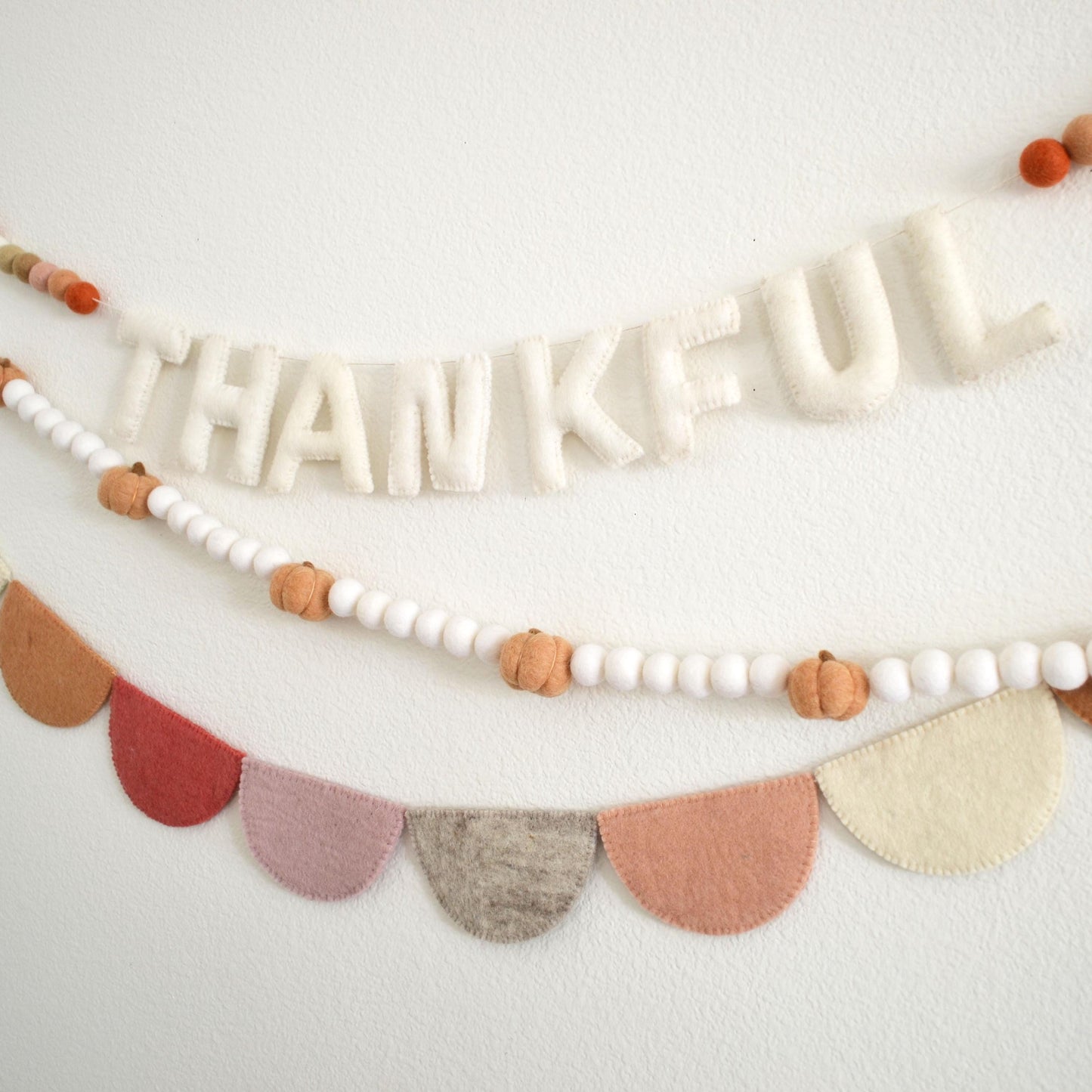 Thanksgiving Garland - Thankful, Fall Garland, Fall Decor, Fall Sign, Fall Felt Garland, Thanksgiving Felt Garland, Thanksgiving Decor