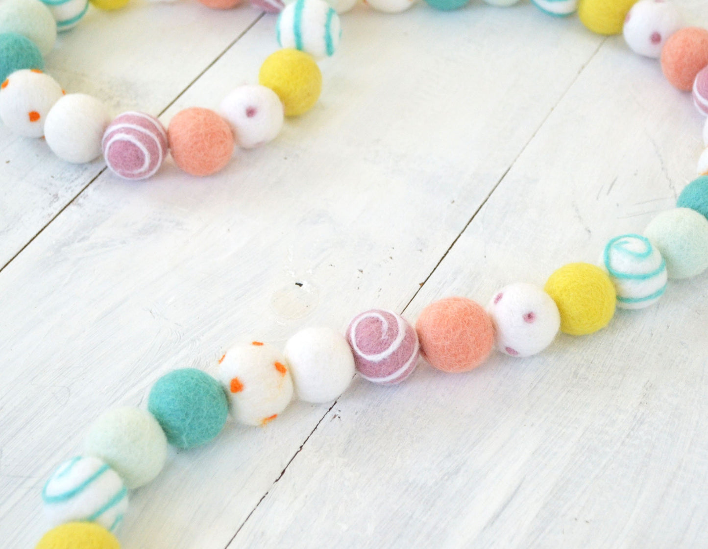Felt Ball Garland - Spring