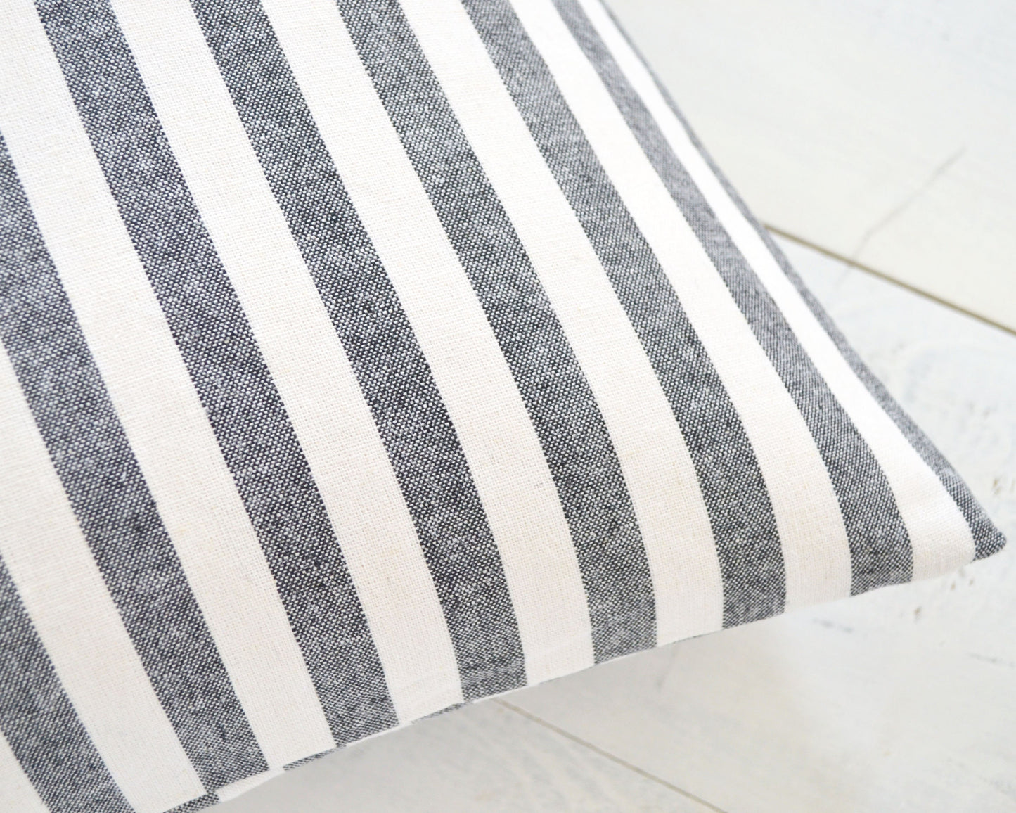 Striped Pillow Cover - Black and White Pillow, Stripe Pillow, Farmhouse Pillow, Accent Pillow, Throw Pillow, Black and White Boho Pillow