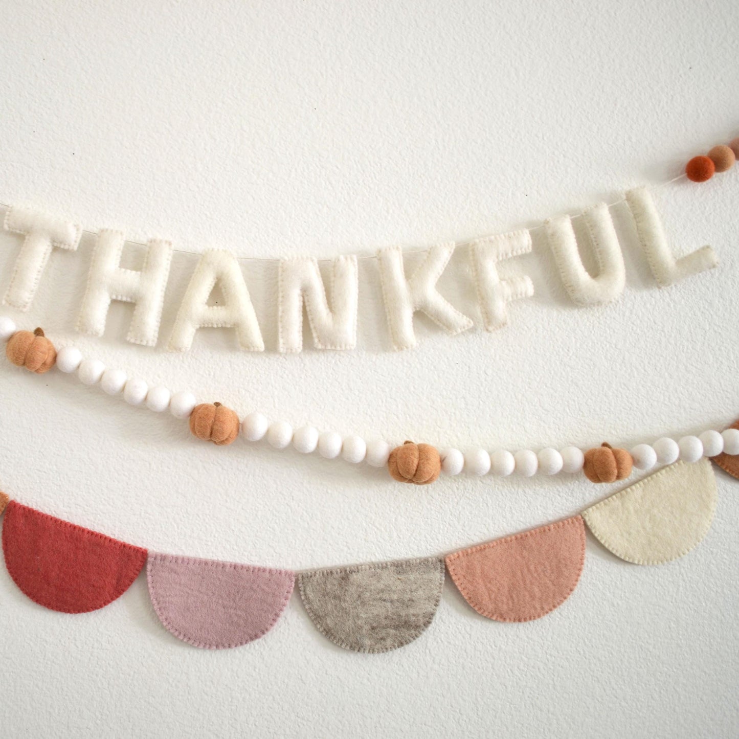 Thanksgiving Garland - Thankful, Fall Garland, Fall Decor, Fall Sign, Fall Felt Garland, Thanksgiving Felt Garland, Thanksgiving Decor