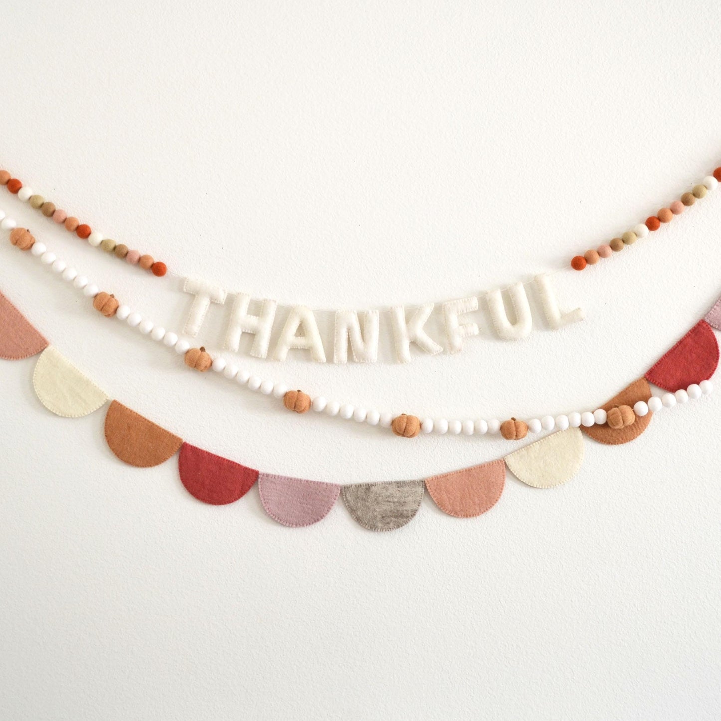 Thanksgiving Garland - Thankful, Fall Garland, Fall Decor, Fall Sign, Fall Felt Garland, Thanksgiving Felt Garland, Thanksgiving Decor