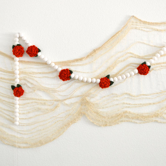 Dia De Los Muertos Felt Garland - Felt Marigold Garland | Day of the Dead Garland | Felt Ball Garland | Dia De Los Muertos Decor | Marigold