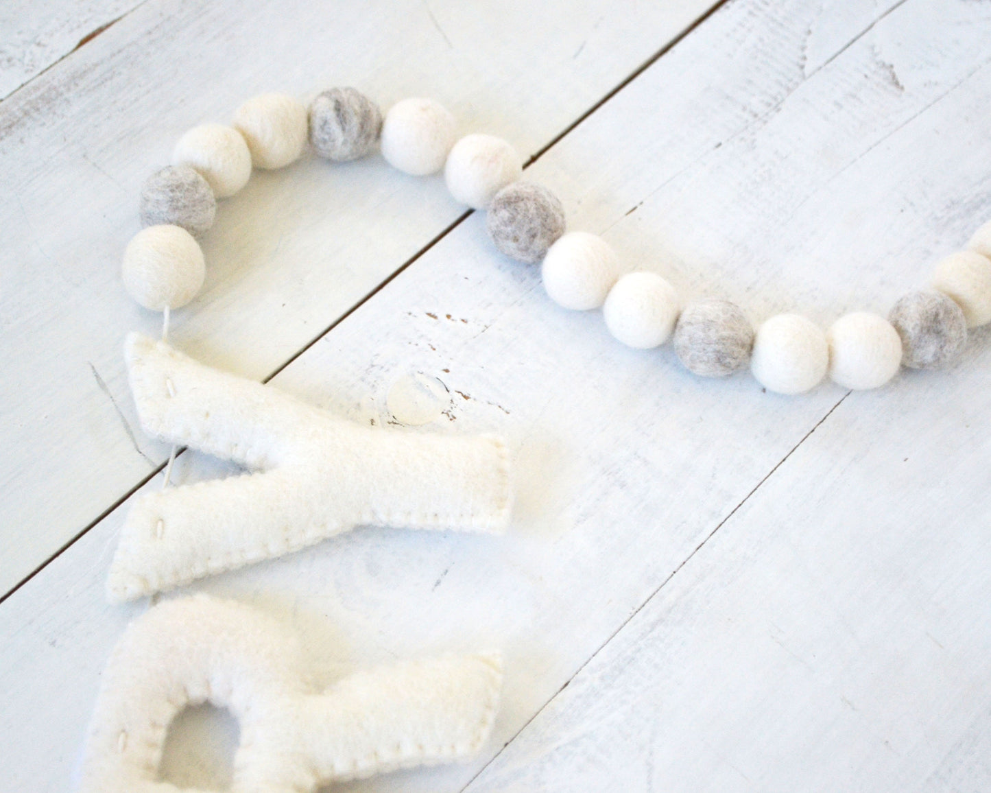 Felt Ball and Letter Garland - Be Merry Banner - Holiday Felt Ball Garland, Christmas Decor, Holiday Banner, Christmas Banner, Felt Balls