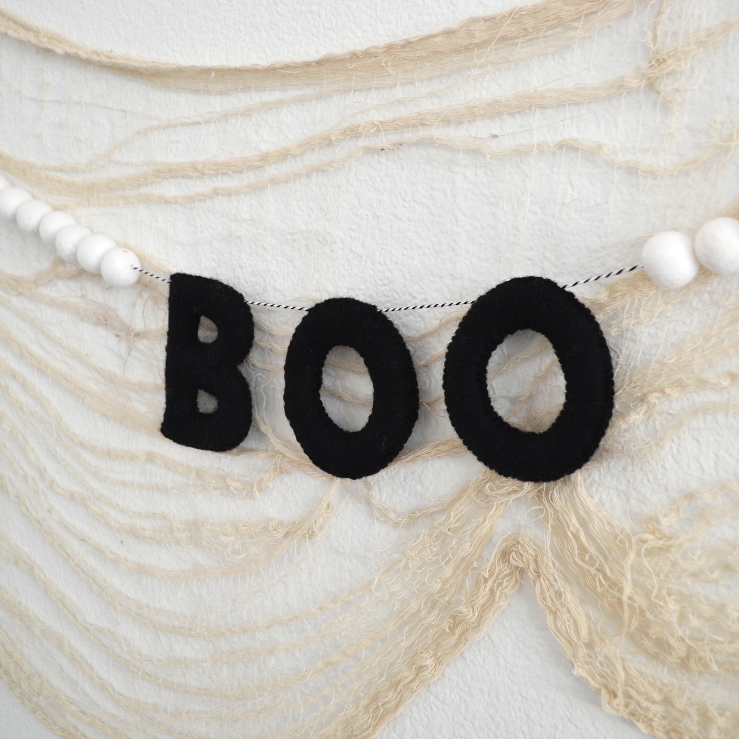 Halloween Felt Ball Garland - Felt Ball Garland, Halloween Garland, Halloween Decor, Felt Garland Halloween, Star Garland, Felt Star Garland