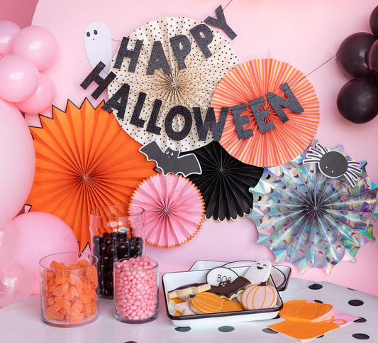 Happy Halloween Paper Party Fans | Party Decor | Halloween Decor | Party Fans | Party Decoration | Party Backdrop | Picture Backdrop | Fans