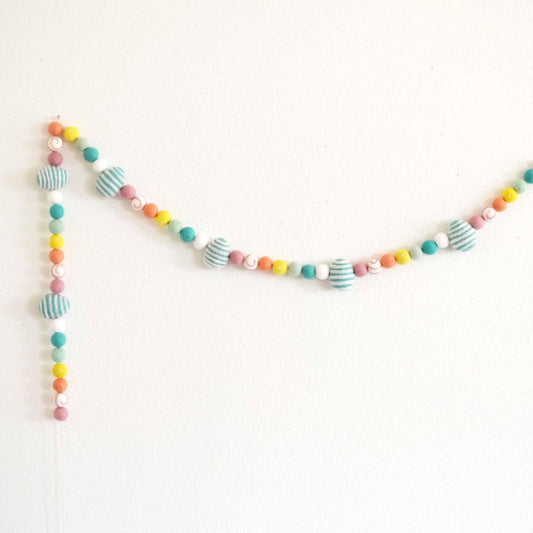 Easter Felt Ball Garland - Easter Eggs