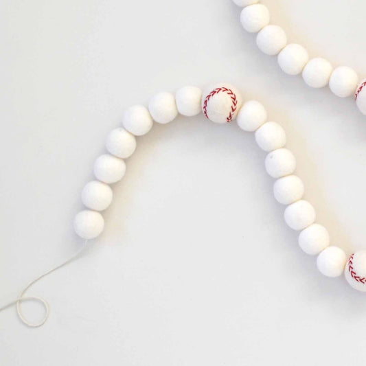 Felt Ball Garland - Baseballs