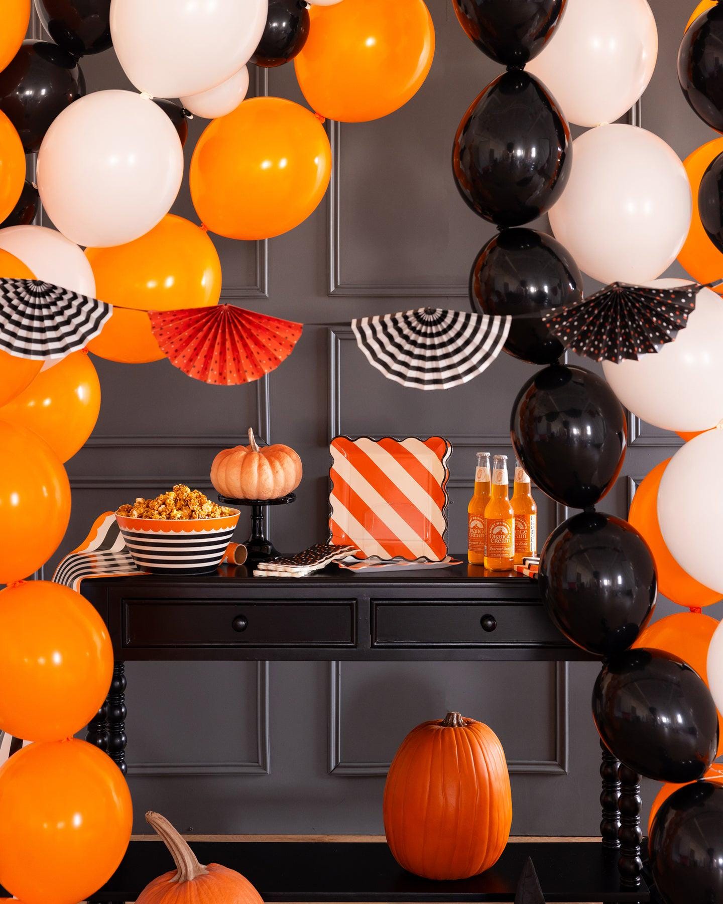 Halloween Paper Fan Bunting Banner