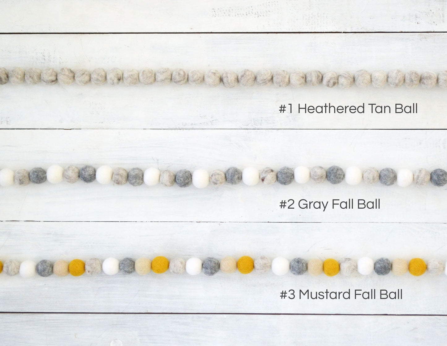 Felt Ball Garland -Felt Garland, Fall Garland, Fall Banner, Neutral Felt Garland, Felt Balls, Neutral Fall Decor, Neutral Felt Balls, Fall