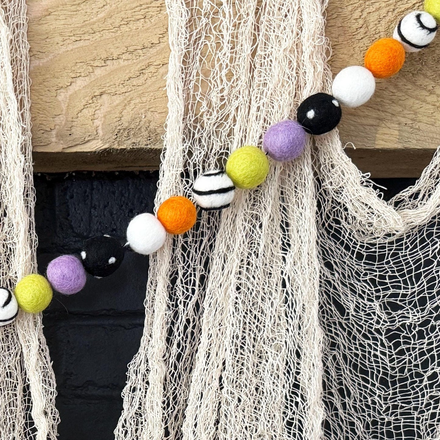 Halloween Felt Ball Garland