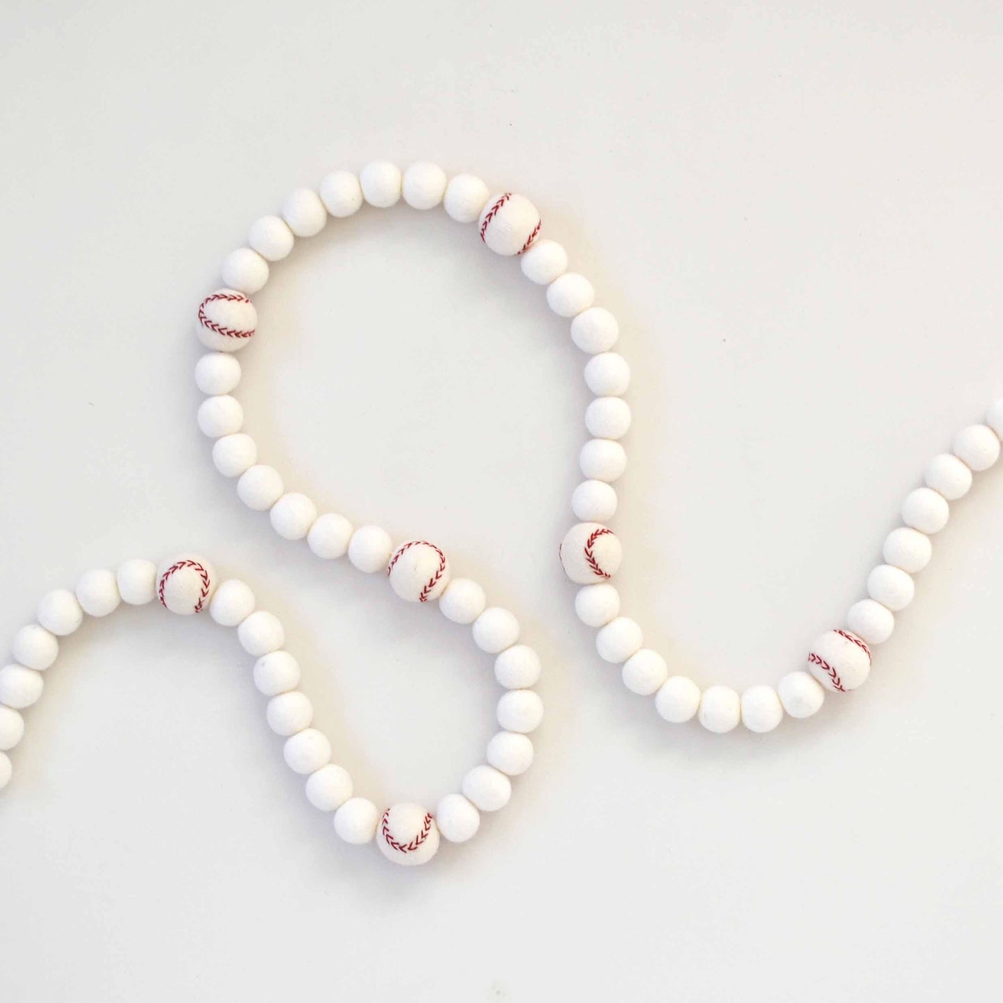 Felt Ball Garland - Baseballs