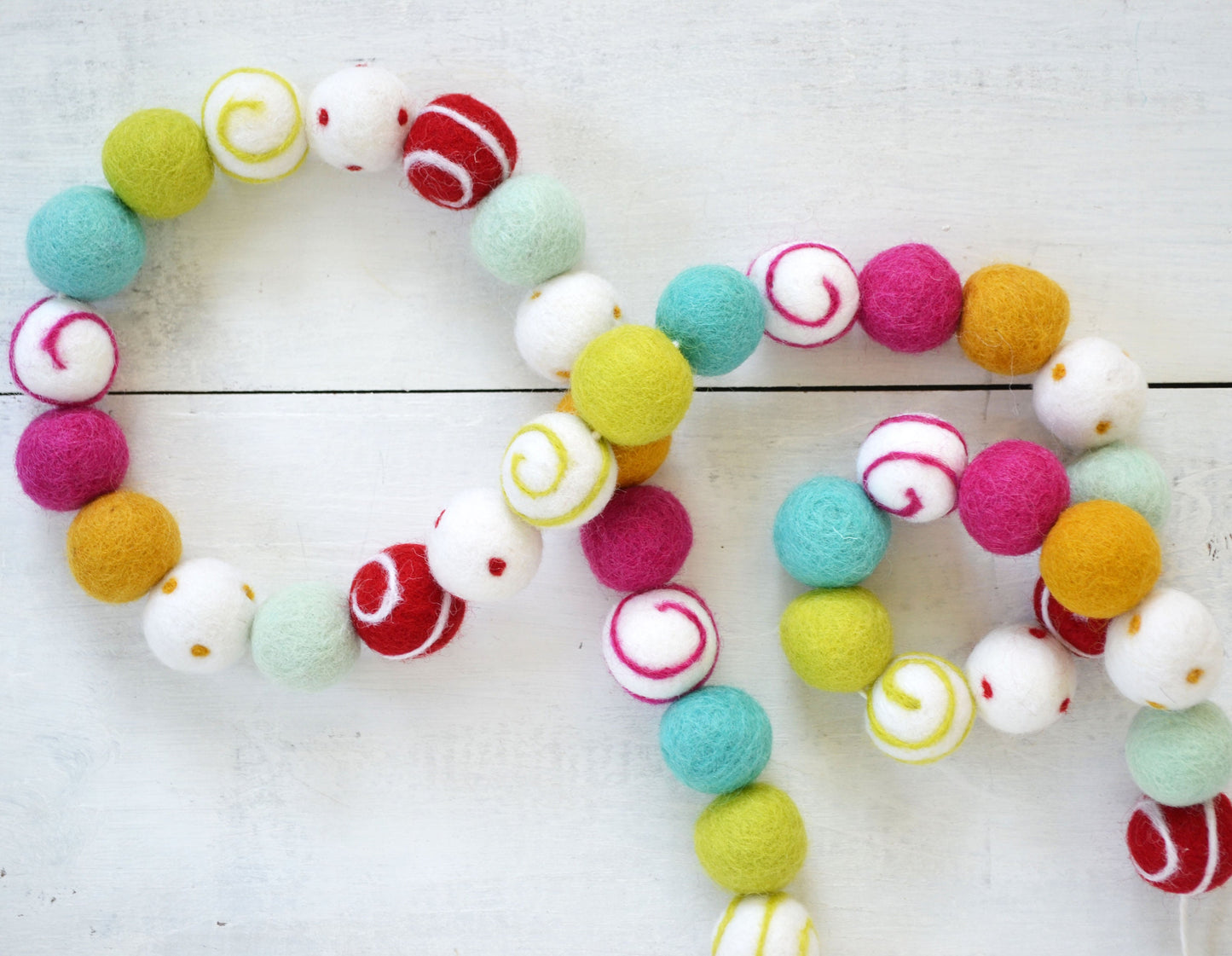 Christmas Felt Ball Garland
