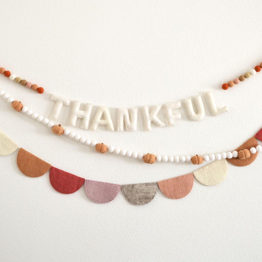 Thanksgiving Garland - Thankful, Fall Garland, Fall Decor, Fall Sign, Fall Felt Garland, Thanksgiving Felt Garland, Thanksgiving Decor