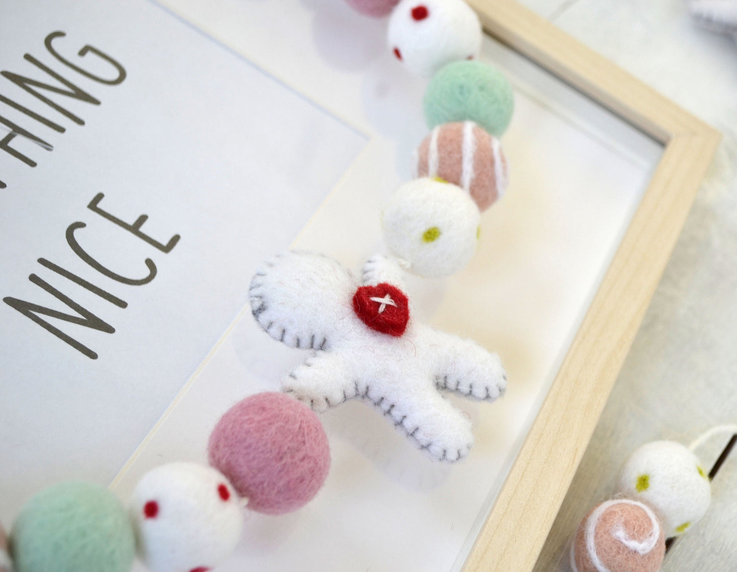 Christmas Felt Garland - Gingerbread