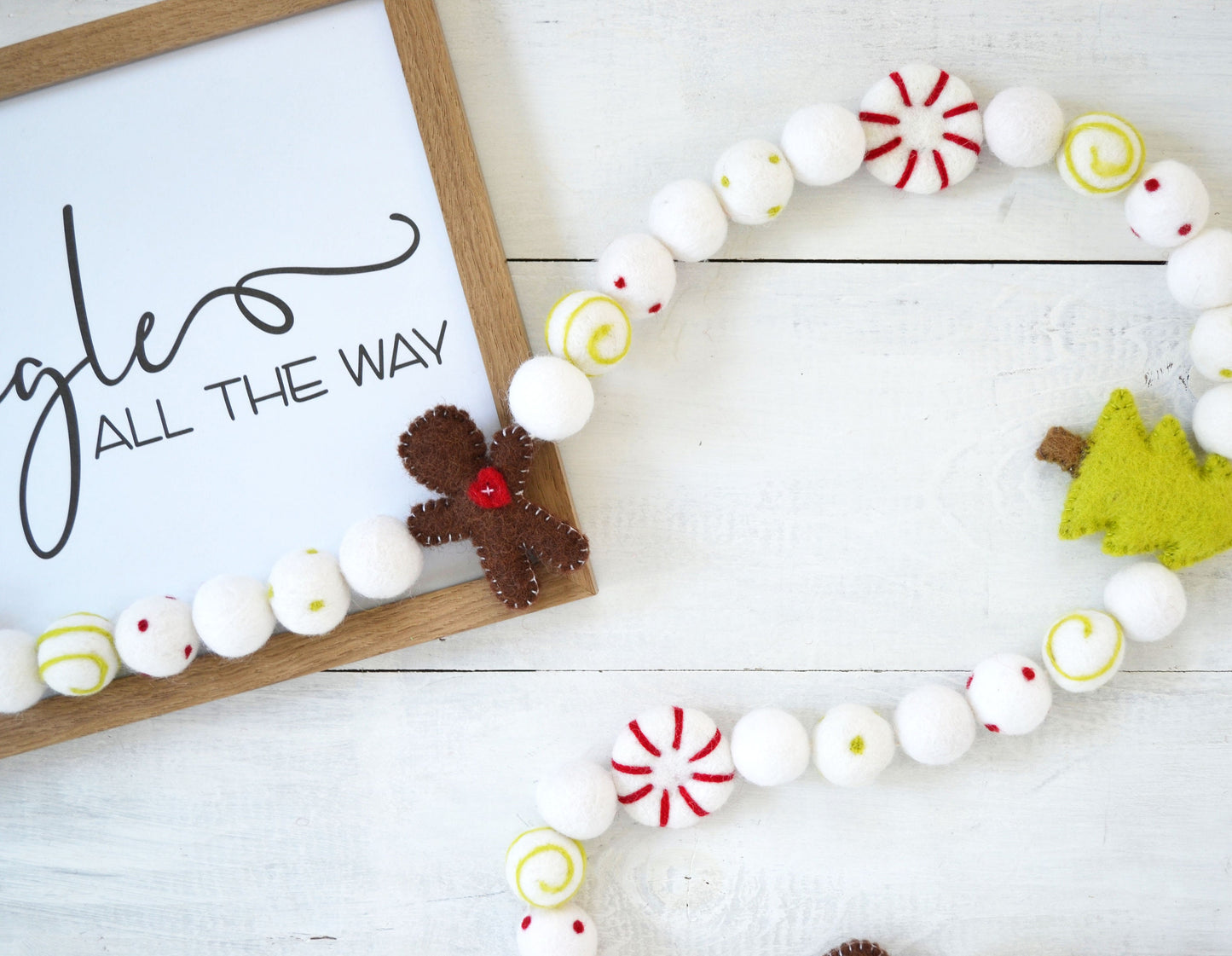 Christmas Garland, Christmas Felt Garland, Christmas Decor, Felt Christmas Garland, Holiday Decor, Christmas Tree Garlands,Felt Ball Garland