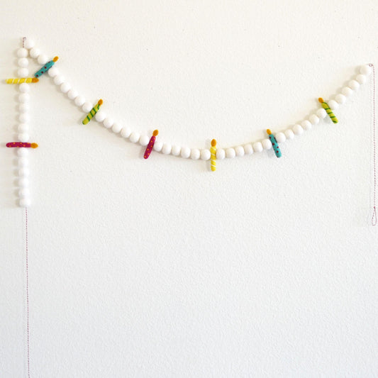 Felt Candles Felt Banner for Birthday Celebration and Parties