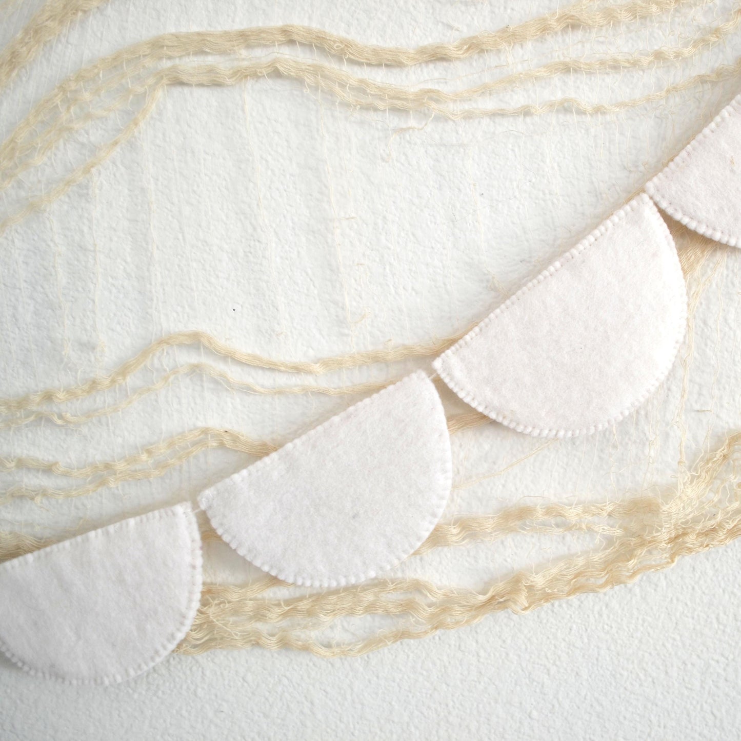 Halloween Felt Banner - White Scallops