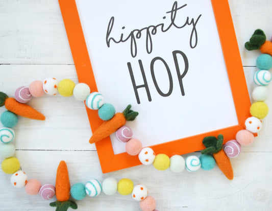 Easter Felt Garland - Carrots