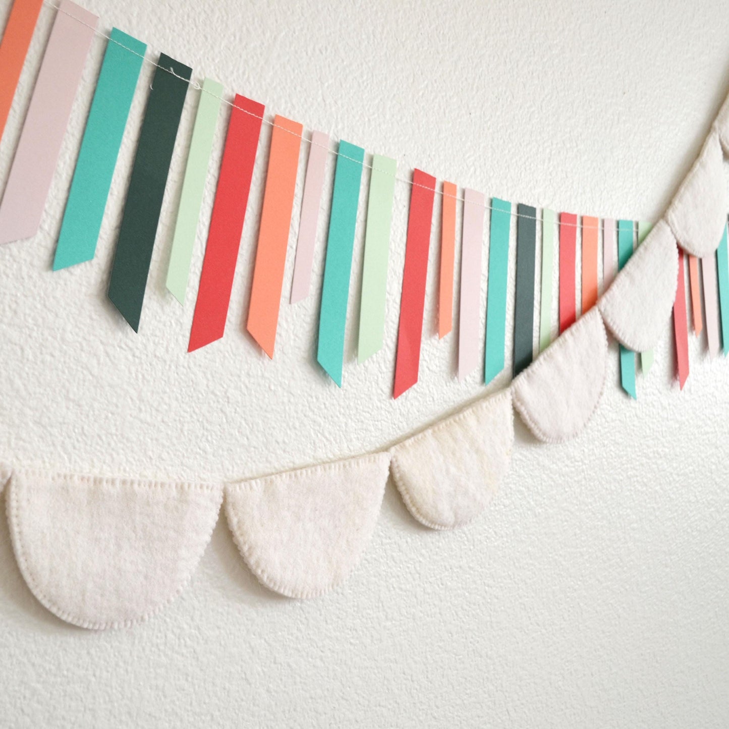 Christmas Felt Banner - Scallops
