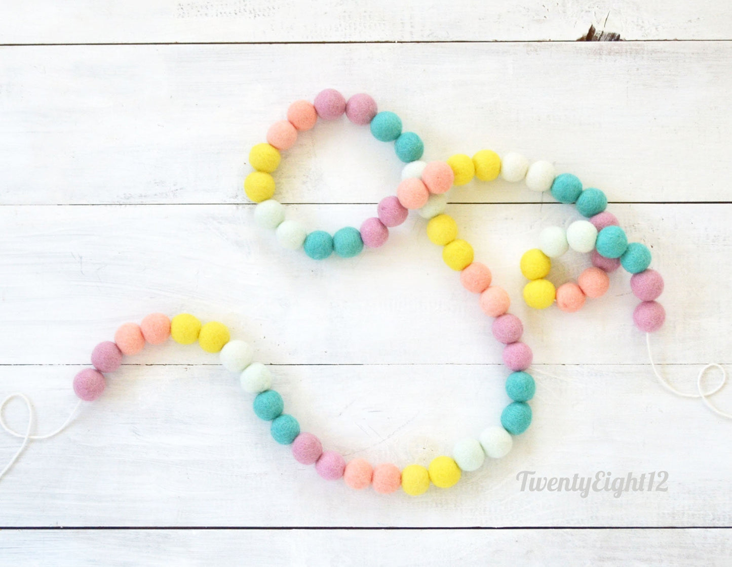 Felt Ball Garland - Spring Ombre