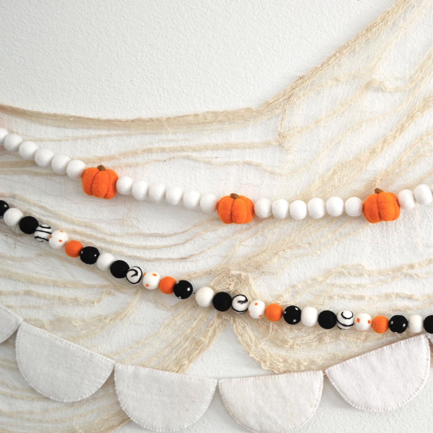 Halloween Garland - Pumpkin Garland, Halloween Felt Garland, Pumpkin Decor, Pumpkin, Fall Garland, Pumpkin Decorations, Halloween Decor