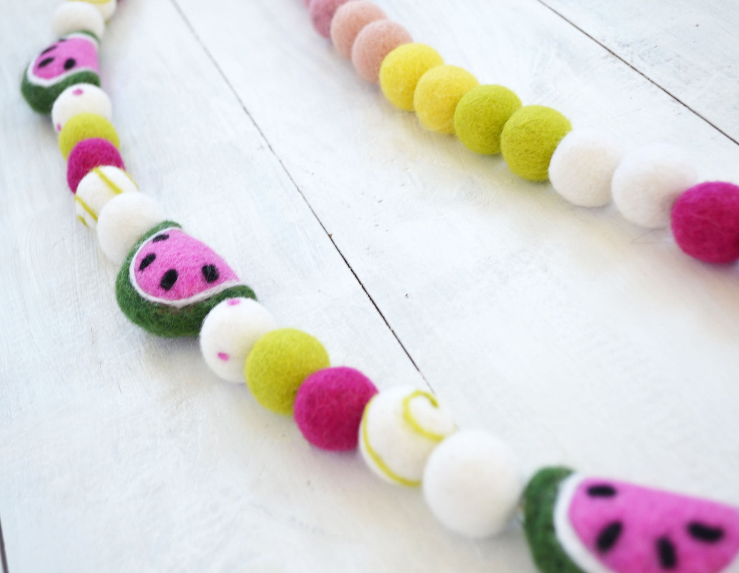 Felt Ball Garland - Choice of Ombre Felt Ball Garland or Watermelon Garland