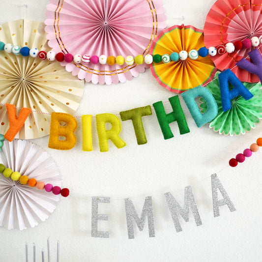 Happy Birthday Banner | Reusable Birthday Banner | Felt Garland | Birthday Decoration | Happy Birthday Banner Personalized | Party Decor
