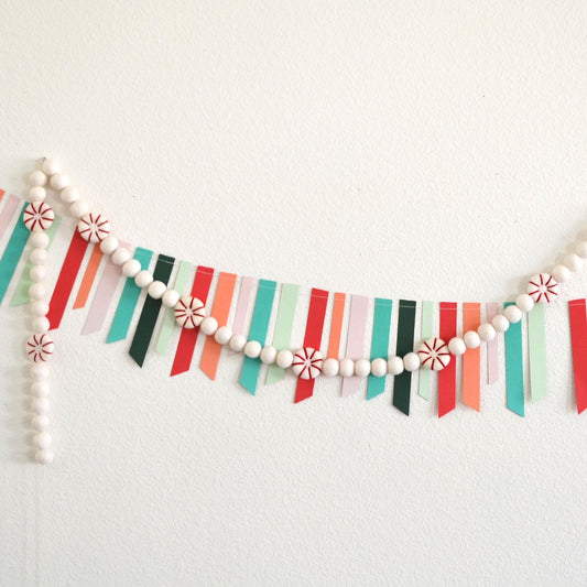 Christmas Felt Garland | Christmas Garland | Felt Garland | Peppermint Garland | Christmas Decoration | Holiday Decor | Peppermint Candy
