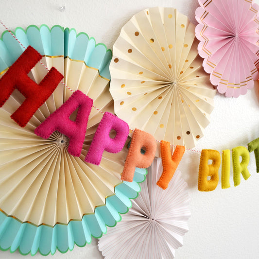 Happy Birthday Banner | Happy Birthday Sign | Felt Garland | Birthday Decoration | Happy Birthday Banner Personalized | Party Decoration