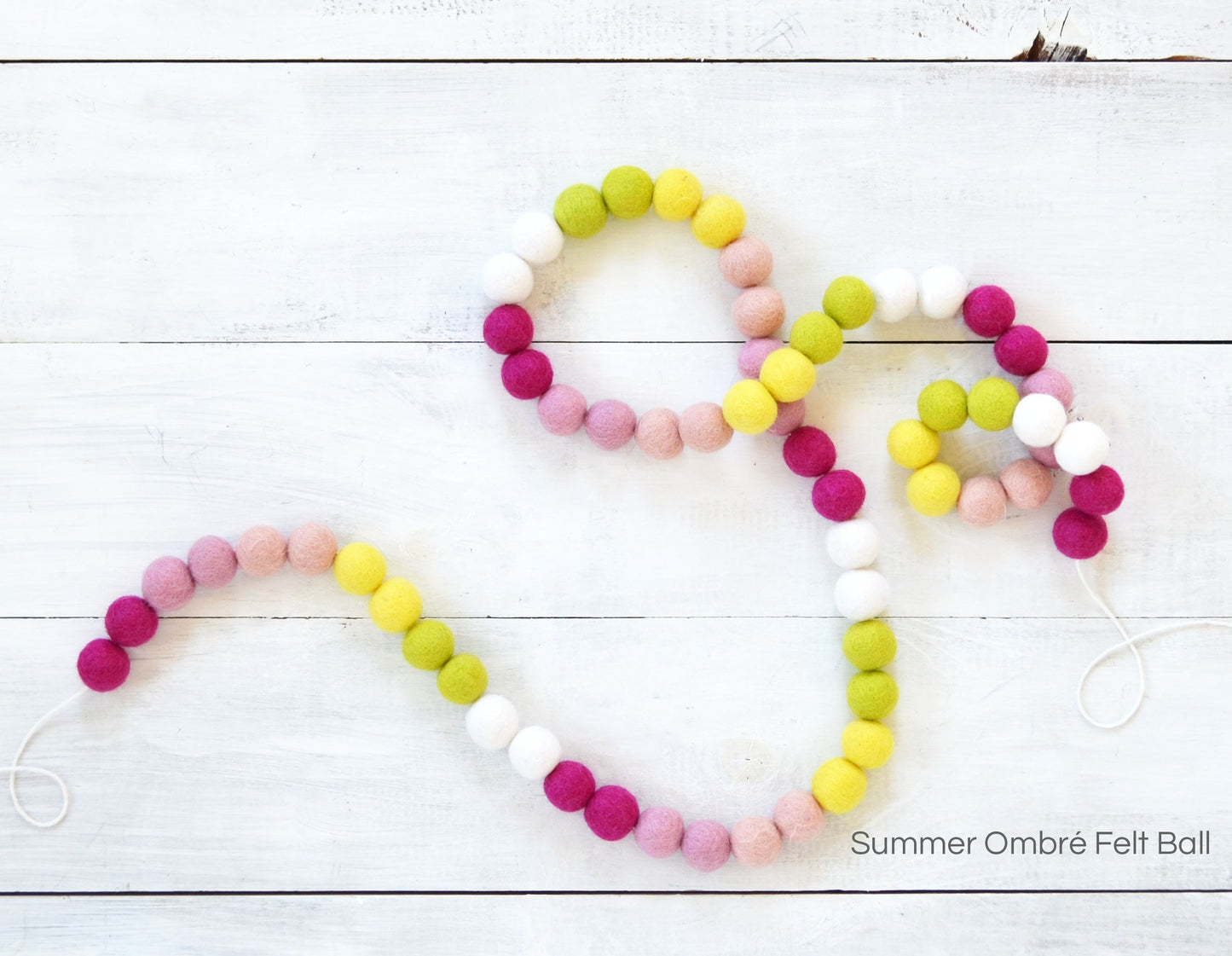 Felt Ball Garland - Choice of Ombre Felt Garland or Lemon Garland