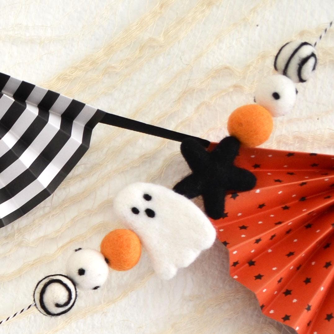 Halloween BOO Banner | Felt Ghost Banner | Felt Ball Garland | Halloween Decor | Felt Ghost Garland | Felt Banner | Halloween Decorations