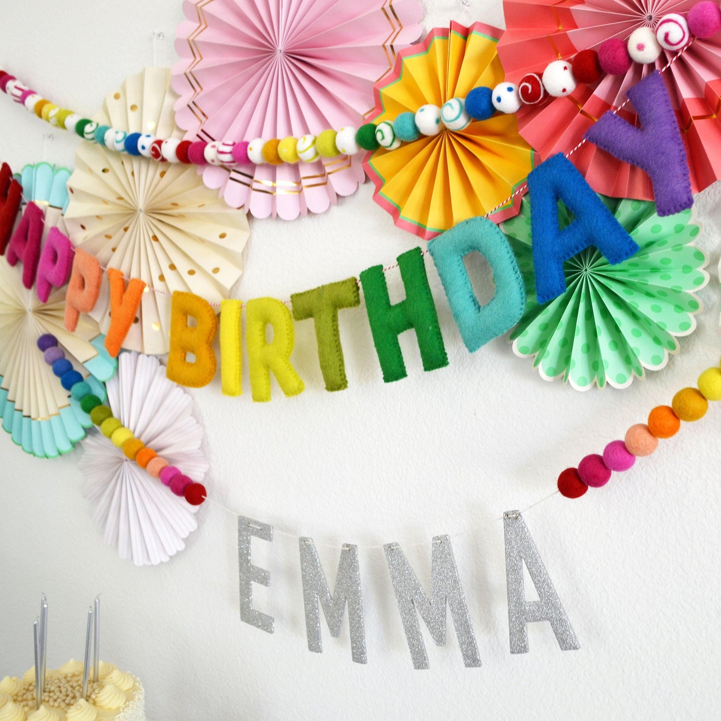 Happy Birthday Banner | Reusable Birthday Banner | Felt Garland | Birthday Decoration | Happy Birthday Banner Personalized | Party Decor