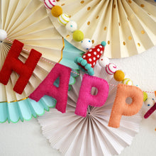Happy Birthday Felt Ball Garland - Birthday Garland, HAPPY BIRTHDAY banner, Party Garland, Birthday Decor, Party Decor, Felt