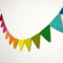 Felt Garland | Felt Flag Banner | Rainbow Banner | Triangle Felt Garland |Reusable Party Decor | Birthday Banner | Felt Pennant Banner