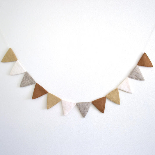 Neutral Felt Pennant Flag Banner